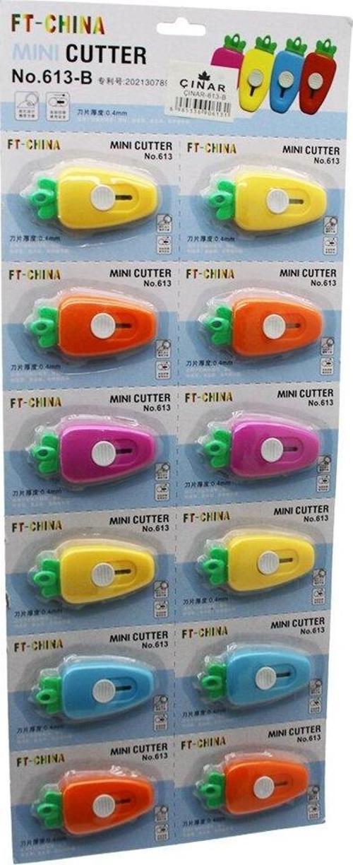 12 ADET HAVUÇ MİNİ CEP - ÇANTA FALÇATA - MAKET BIÇAK (2818)