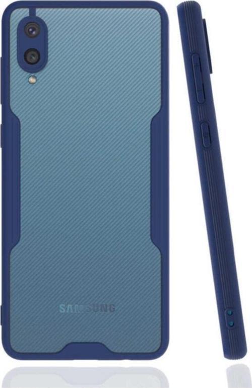 Galaxy A02 Renkli Kenar Perfe Tpu Silikon Kılıf Mavi