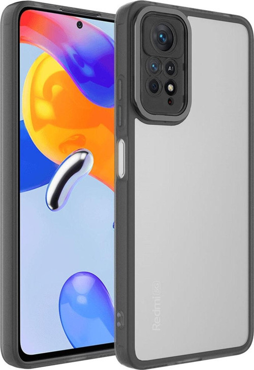 Xiaomi Redmi Note 11 Pro 5g Ile Uyumlu Kılıf Kamera Çerceve Korumalı Transparan Z-post Panoply Kapak
