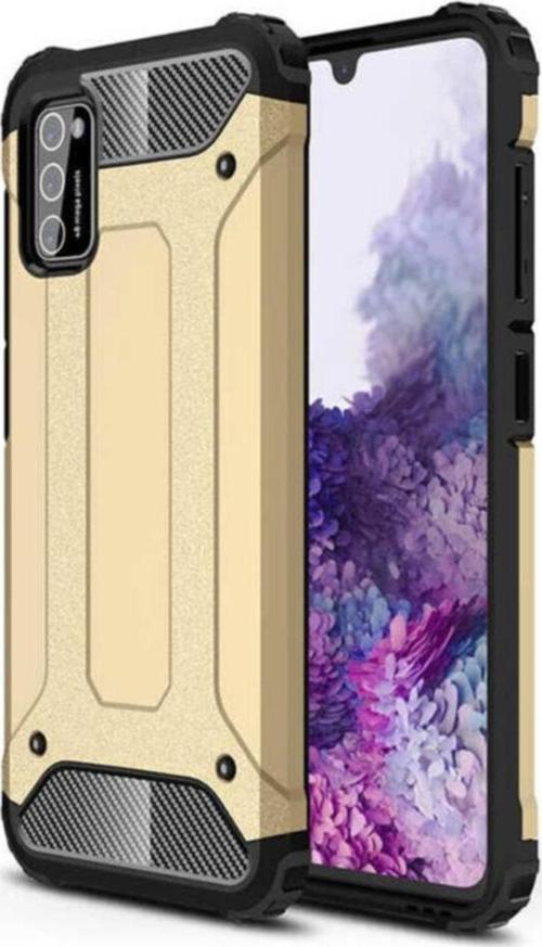 Galaxy A02s Kılıf Shockproof Slikon Zırh Gold