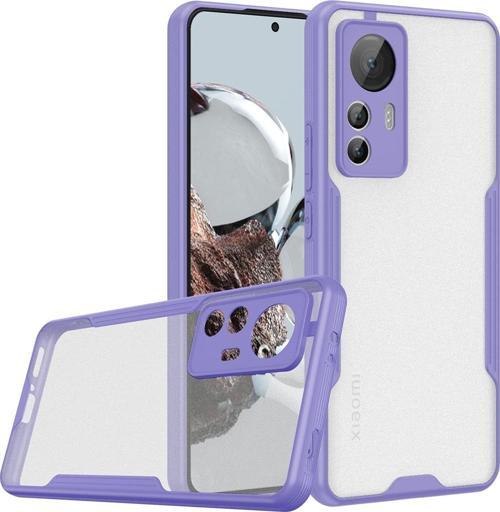 Xiaomi Mi 12t Ile Uyumlu Kılıf Pastel Renkli Kenar Perfe Tpu Mat Yüzeyli Silikon Kılıf Mor