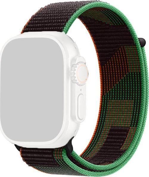 Apple Watch Ile Uyumlu 38/40/41 Mm Ve 42/44/45mm Uyumlu Spor Loop Çırt Cırt Yapılı Kordon