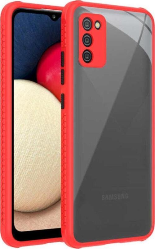 Galaxy A02s Uyumlu Lastik Desen Kenar Kamera Korumalı Arkası Şeffaf Halx Kılıf