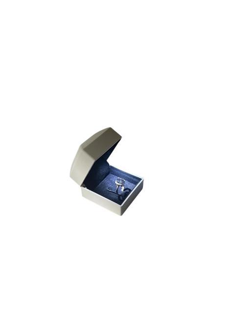 Flok Beyaz Renk 5x5 Cm Işıklı Yüzük Kutusu