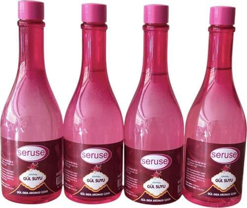 4 Adet Royam Seruse %100 Doğal Gül Suyu 400 ml Gıdaya Eklenebilir