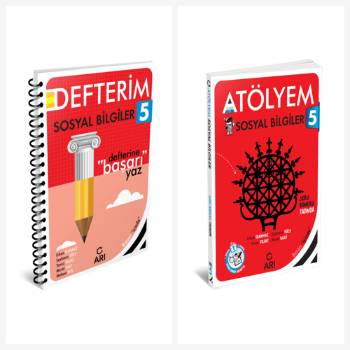 Arı 5. Sınıf Sosyal Bilgiler Akıllı Defter ve Atölyem Serisi Set 2 Kitap Arı Yayınları