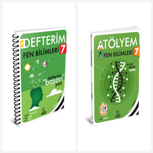 Arı 7. Sınıf Fen Bilimleri Akıllı Defter ve Atölyem Serisi Set 2 Kitap Arı Yayınları