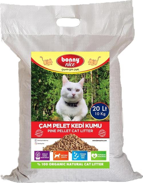 Doğal Çam Peleti Kedi Kumu 10 Kg 20 Lt