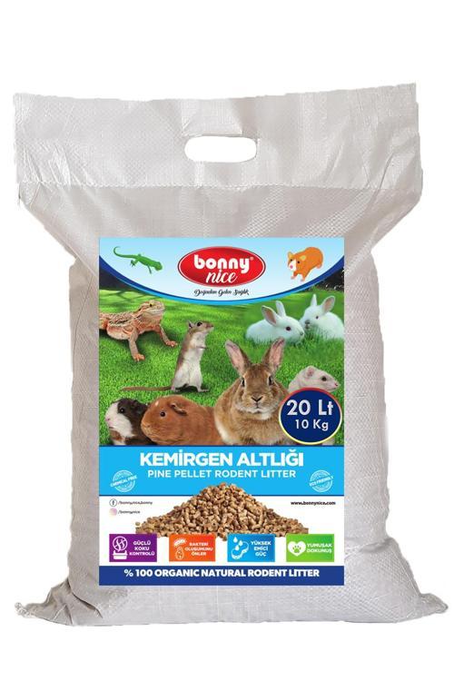 Doğal Çam Pelet Ginepig Kafes Altlığı 10 Kg 20 Lt