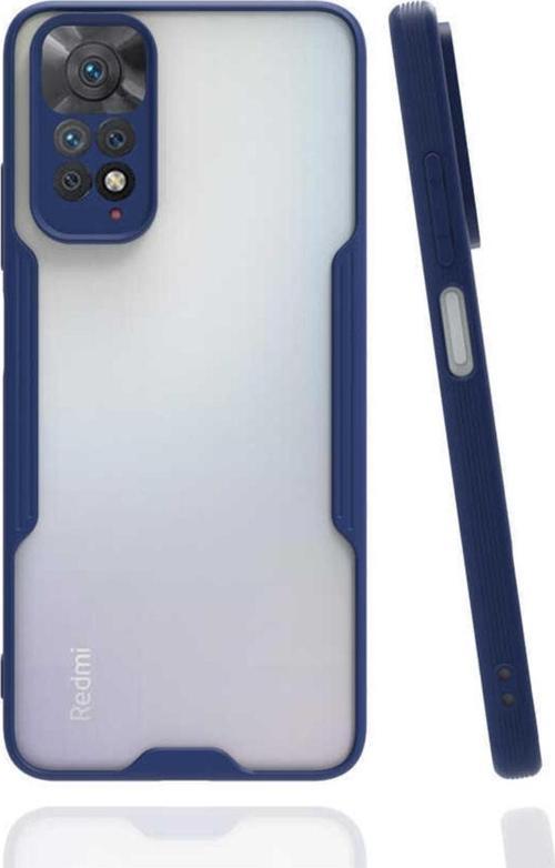 Xiaomi Redmi Note 11s Ile Uyumlu Kılıf Renkli Kenar Perfe Tpu Silikon Lacivert