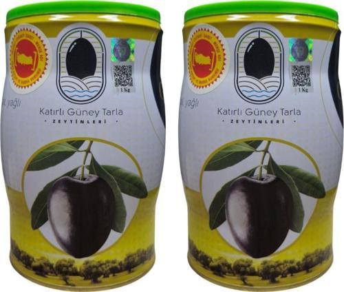L Boy Sofralık Salamura Siyah Zeytin 1 Kg X 2 Adet