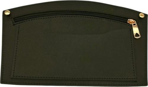 24x15 cm Haki Yeşil Renk Troklu Suni Deri Cep Light Gold Metalli