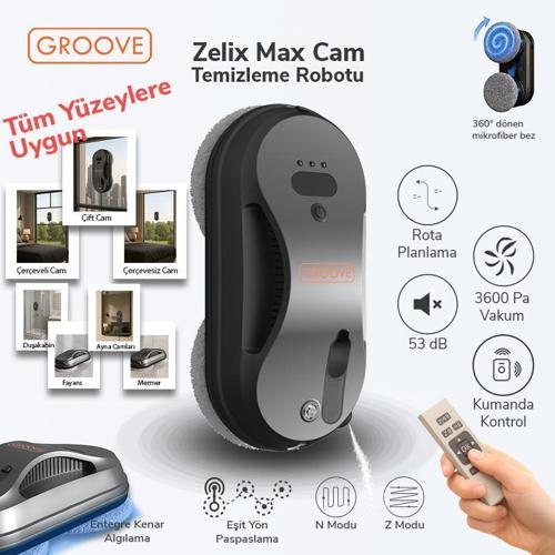 Zelix Max Akıllı Cam Temizleme Silme Robotu +Yapay Zeka Desteği+Ultra Sessiz+Akıllı Sensör