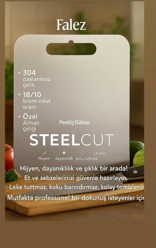 18/10 Paslanmaz Çelik Kesme Tahtası 34x24 cm