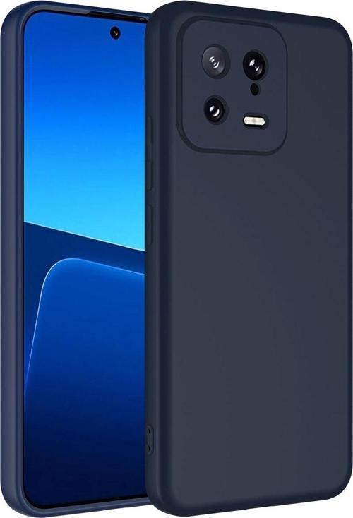 Xiaomi Mi 13 ile Uyumlu Kılıf Kadife Iç Yüzey Silikon Z-Mara Lansman Vieri Kılıf Lacivert