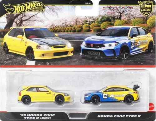 Premium Car Culture 2'li 99 Honda Cıvıc Type R (Ek 9) & Honda Cıvıc Type R HBL96 JBL00