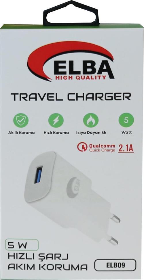Elb09 5W 2.1A Hızlı Şarj Akıllı Koruma Usb EV Şarj Kafa