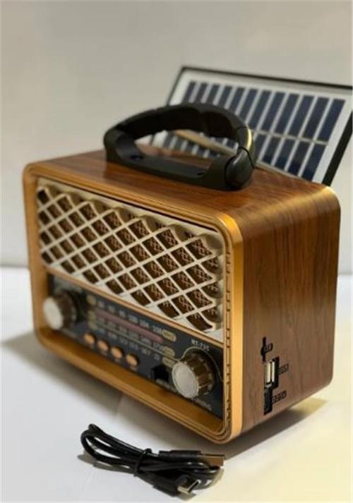 Rt-735 Solar Enerjili Nostajık Radyo Bluetooth usb-fm-radyo