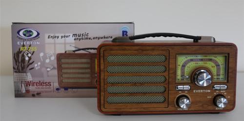 Rt-755 Bluetooth Fm-Usb-Tf-Aux Şarjlı Nostaljik Radyo