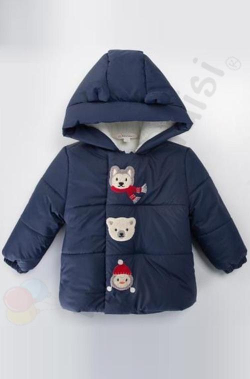 Su geçirmez İçi Kürklü Peluş Fermuarlı Kalın Kapüşonlu Şişme Kar Kışlık Erkek Bebek Mont Çocuk Kaban