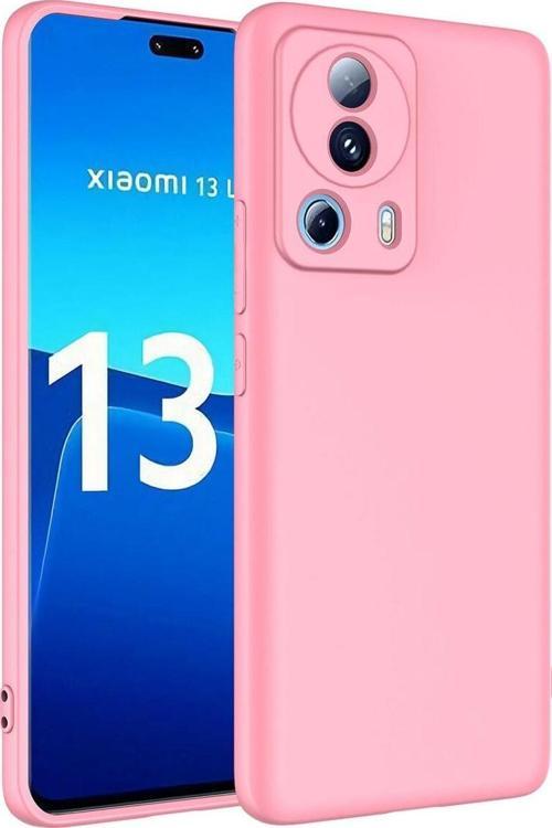 Xiaomi Mi 13 Lite ile Uyumlu Kılıf Kadife Iç Yüzey Silikon Z-Mara Lansman Vieri Kılıf Pembe