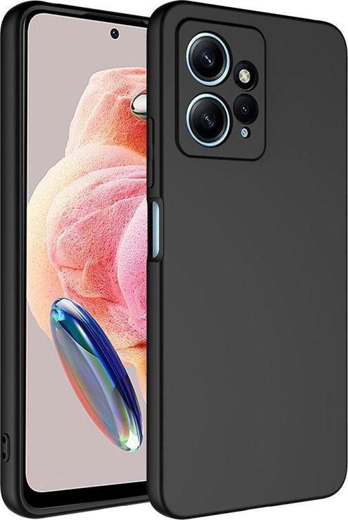 Xiaomi Redmi Note 12 4G ile Uyumlu Kılıf Kadife Iç Yüzey Silikon Z-Mara Lansman Vieri Kılıf Siyah