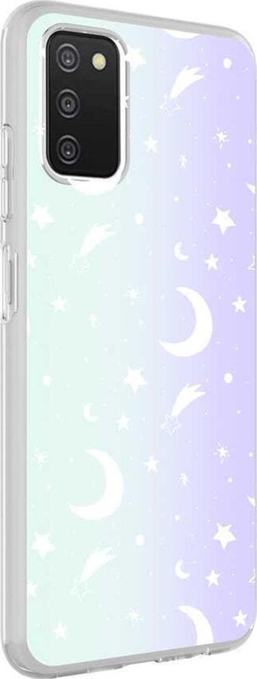 Galaxy A03s Ile Uyumlu Kılıf Parlayan Fosfor Yüzeyli Desenli Kapak Moon