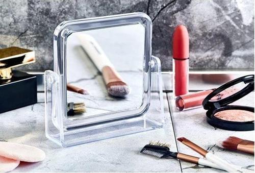 Büro Ev Ofis Dekoru için 360 Dönen Yakınlaştıran Kare Makyaj Aynası