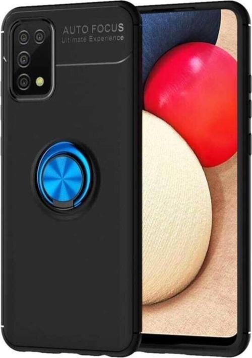 Galaxy A12 Novel Silikon Kılıf Siyah-mavi