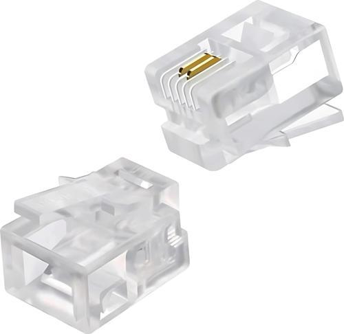 MX508 RJ11 Jack-50 Adet-6p/2c-Abs/telefon SOKETİ-RJ11 Konnektör