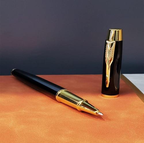 Büro Ev Ofis Hediyesi için Siyah Metal Roller Tükenmez Kalem