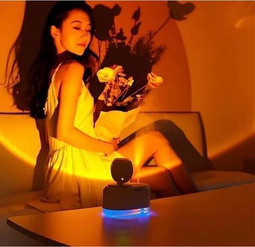 Büro Ev Ofis Hediyesi için Gün Batımı Lambalı Hava Nemlendiricisi