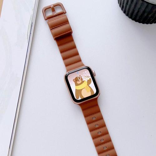 Apple Watch Ile Uyumlu Kordon 42-44mm Ve 45mm Uyumlu Renkli Tokalı Chateau Kordon Kayış