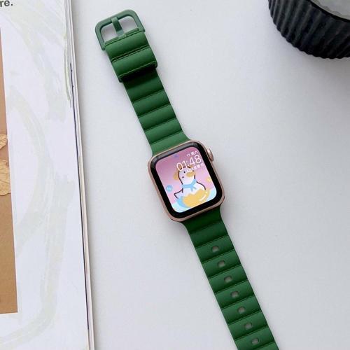 Apple Watch Ile Uyumlu Kordon 42-44mm Ve 45mm Uyumlu Renkli Tokalı Chateau Kordon Kayış