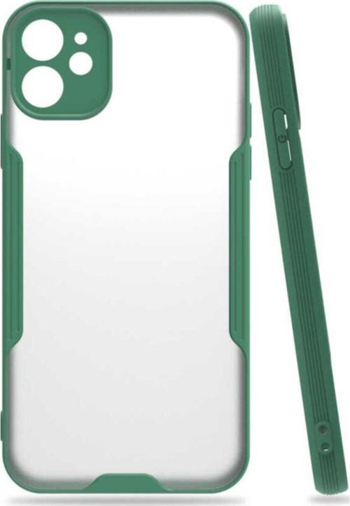 Galaxy A11 Renkli Kenar Perfe Tpu Silikon Kılıf Koyu Yeşil