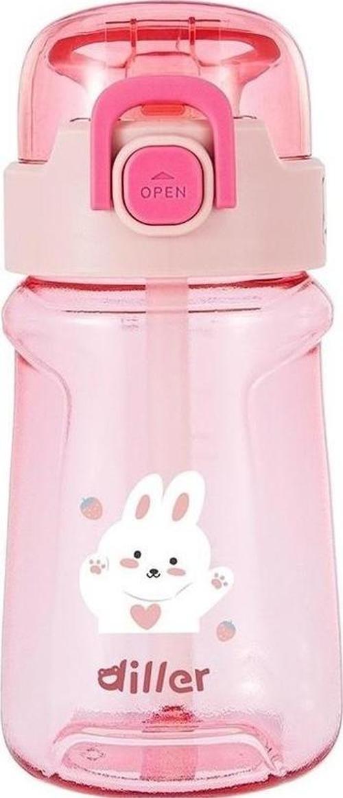 Tritan Pipetli Çocuk Matara Pembe 550 ml