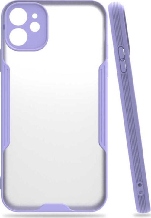 Galaxy A11 Renkli Kenar Perfe Tpu Silikon Kılıf Mor
