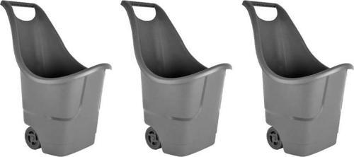 SO-BAHA Tekerlekli Bahçe Düzenleme Arabası 50 Lt Antrasit 3 Adet