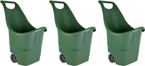 SO-BAHA Tekerlekli Bahçe Düzenleme Arabası 50 Lt Yeşil 3 Adet