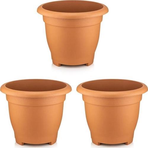 SO-VHS8 Dekoratif Vaha Saksı İç ve Dış Mekan 54 lt Kiremit 3 Adet