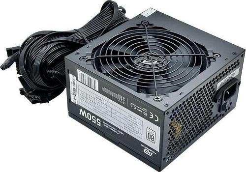 PowerBoost PB550WB 550W 80+ White  APFC 4*PCI-E 6+2 Pin 12cm Siyah Fanlı ATX PSU (Bulk)