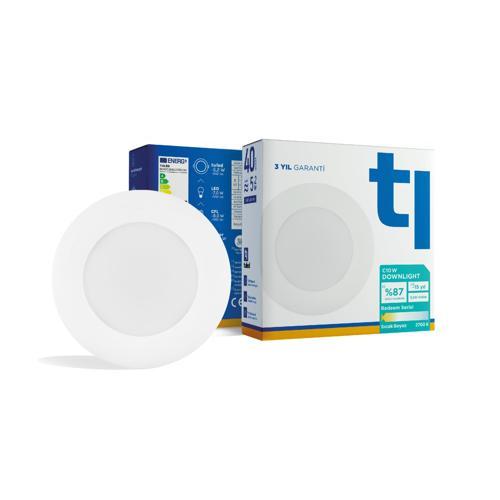 Redeem C10W Downlight, Titreşimsiz, Göz Konforu, Tekli, 542 Lümen, Sıcak Beyaz, 2700 Kelvin