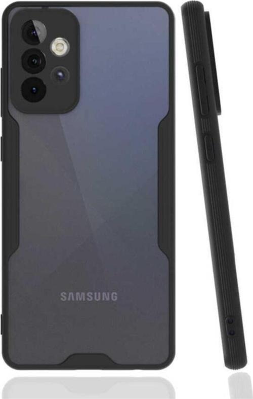 Galaxy A32 4g Renkli Kenar Perfe Tpu Silikon Kılıf Siyah