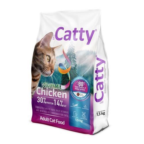 Colourmix Yetişkin Kedi Maması Renkli Taneli Tavuklu 1,5 Kg