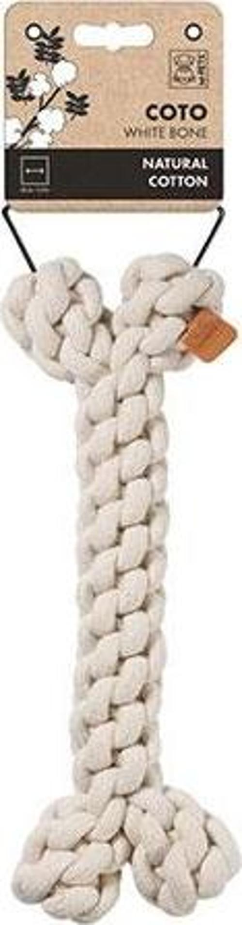 Coto Örgü Kemik Köpek Oyuncağı Beyaz 30 Cm