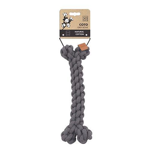 Coto Örgü Kemik Köpek Oyuncağı Gri 30 Cm
