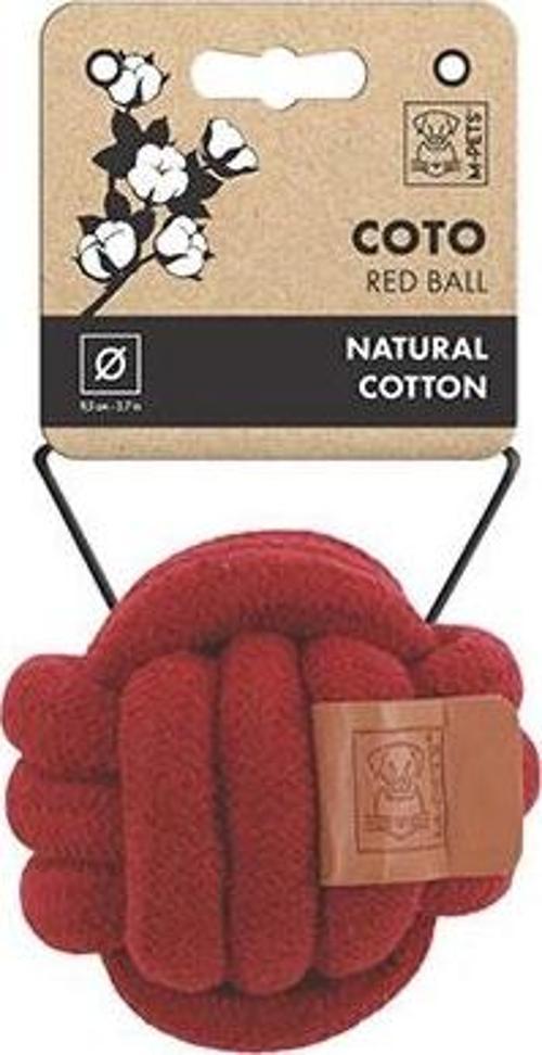 Coto Red Ball Örgü Top Köpek Oyuncağı 9,5 Cm