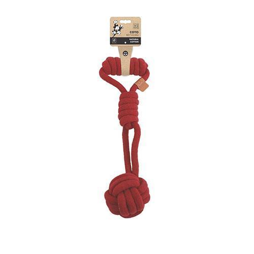 Coto Red Tug Ball Örgü Köpek Oyuncağı 36 Cm