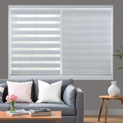 Beyaz Bambu Stor Zebra Perde Balkon Perdesi, Oturma Odası Perdesi (Dayanıklı Alüminyum Kasa)