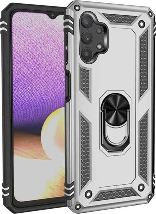 Galaxy A32 5g Shockproof Yüzük Tutuculu Vega Gri